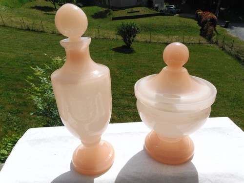 Ancien flacon pot - ancien, couvert