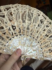 Éventail ancien XIXe & nacre