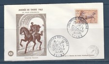 enveloppe 1er jour  journée du timbre   51  Reims    1963