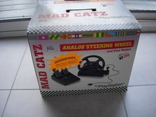 ACCESSOIRES  PLAYSTATION  = VOLANT  MAD CATZ RACING  AVEC PEDALES 