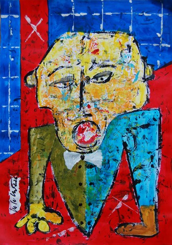 Art brut sur papier - 42x49,4, cm