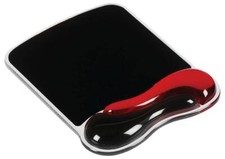 Tapis De Souris Ergonomique Gel Wave Duo, Rouge / Noir - 62402