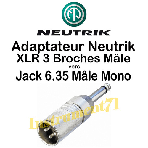 Adaptateur xlr broches mâle - broches,