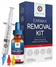 Kit Seringue Nettoyage Oreille - Avec Huile d’Olive de St Georges - 3 bouts Q...