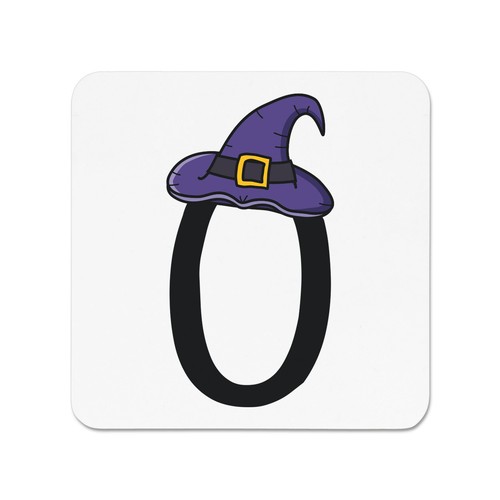 Lettre chapeau sorcière - o,
