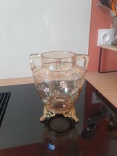 Vase en verre peint a la main
