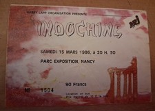 Ticket de Concert Indochine 1986