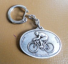 Ancien porte clé Cycle Vélo Club Mortain 50 Garage Citroën Dubois Constant. An60