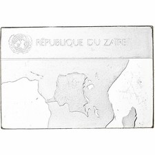 France, Médaille, Drapeaux des Nations Unies, République du Zaïre, Argent, VZ