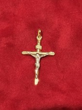 Croix Ancienne En Or 18k