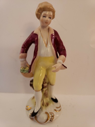 Porcelain german figurine male - porcelain,