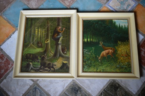 Rare paire chromolithographies - rare,