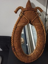 Superbe miroir en corde par