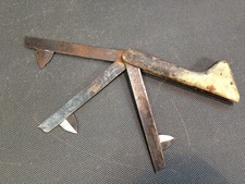 Ancien couteau pliant flamme de veterinaire outil ancien IMBERT à SEES agricole