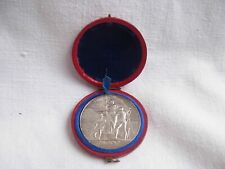 ANTIQUE FRENCH SOLID SILVER MEDAL,SHOTTING CONTEST, BY TASSET,EARLY 20th.