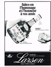 PUBLICITE  1969   LARSEN  cognac
