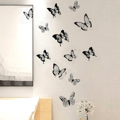 24x papillon autocollant - 12/24x,