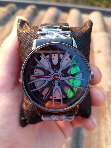 Montre unisexe noire - montre, jante