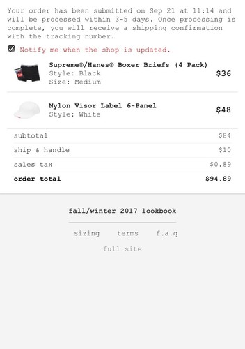 Supreme nylon visor label - visor,