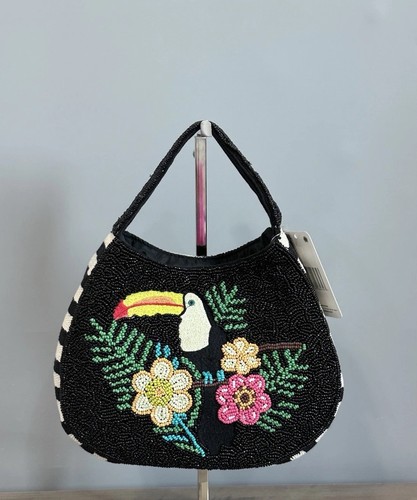 Lulu toucan beaded bag - toucan,