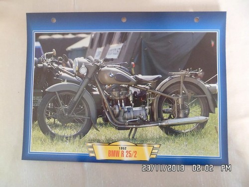 Carte fiche moto - moto, 25/2