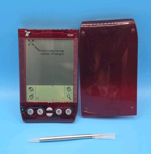 Vtg clear red handspring visor - clear,