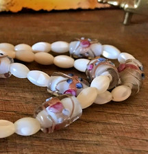 Collier perles nacre ancienne
