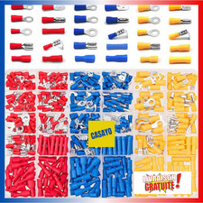 480 Cosses Électriques à Sertir (30 Types) - Voiture, Mâle/Femelle, Isolées