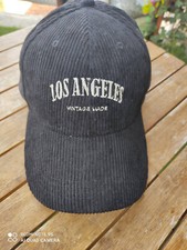 Casquette  Velours Los Angeles noir Cap Baseball Vintage  casquettes /C14