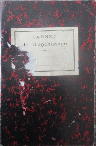 Carnet blanchissage début - de,