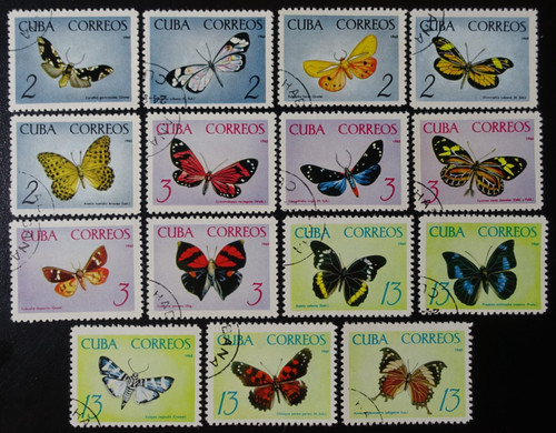 Timbres 1cuba insectes - du,