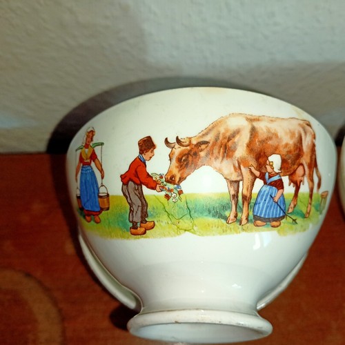 Lot bols anciens decors - 4,