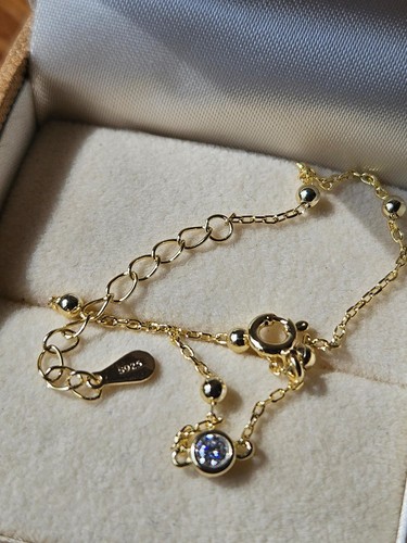 Moissanite chain bracelet 925 - moissanite,