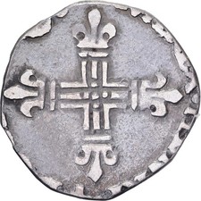 France, Henri IV, 1/8 écu de Navarre, Date incertaine, Saint-Palais, Argent, TB