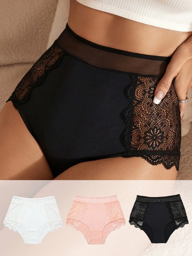 Pack contrast lace hem - lace,