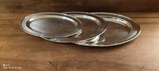 Ensemble de 3 plats ovales de qualité en métal argenté Saint Hilaire (poinçons)