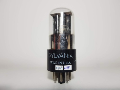 6sn7gt sylvania black plates - black,