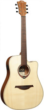 GUITARE ELECTRO ACOUST DREADNOUGHT PAN COUPE   LAG TRAMONTANE T70DCE-NAT
