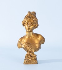 Gilded Bronze Bust Statue