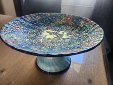 Emaux de Longwy, coupe décor fleurs de pommier, réhaussé A.M