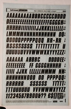 Letraset 60pt COMPACTA ITALIC 1858 _lettres chiffres caractères transfert typo