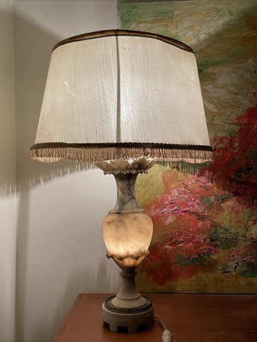 Lampe albâtre double - albâtre,,