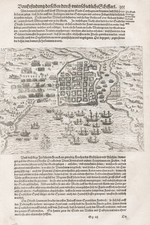 Carte De Santo Domingo République Dominicaine Gravure Gottfried Merian 1631