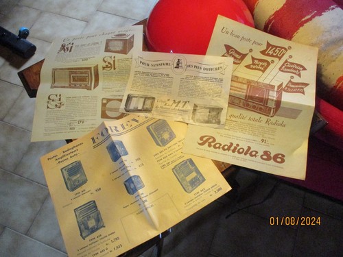 Lot documents ancienne radio - 4,