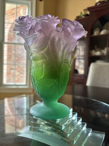 Daum pate verre roses - pate, de