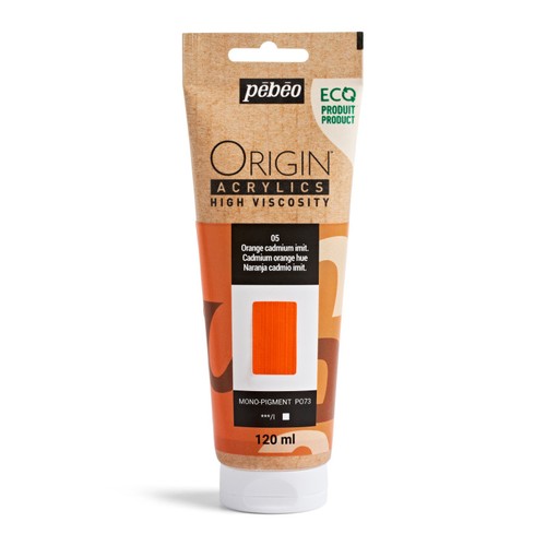 Peinture acrylique orange - -,