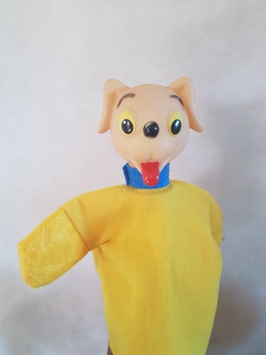 Marionnette petit chien jaune - marionnette,