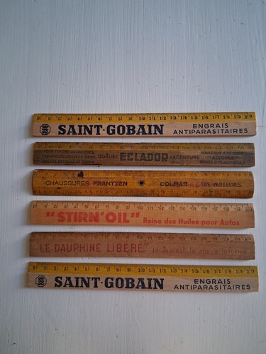 Six anciens doubles decimetres - six,