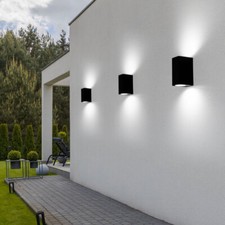 Ensemble De 3 Lampes Murales LED En ALU Projecteur Up Down Pour Jardin Et Balcon