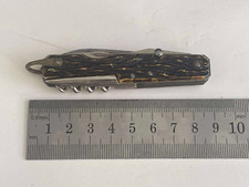 ANCIEN COUTEAU PLIANT MULTIFONCTIONS COUTEAU SUISSE PRADEL 5 ACCESSOIRES